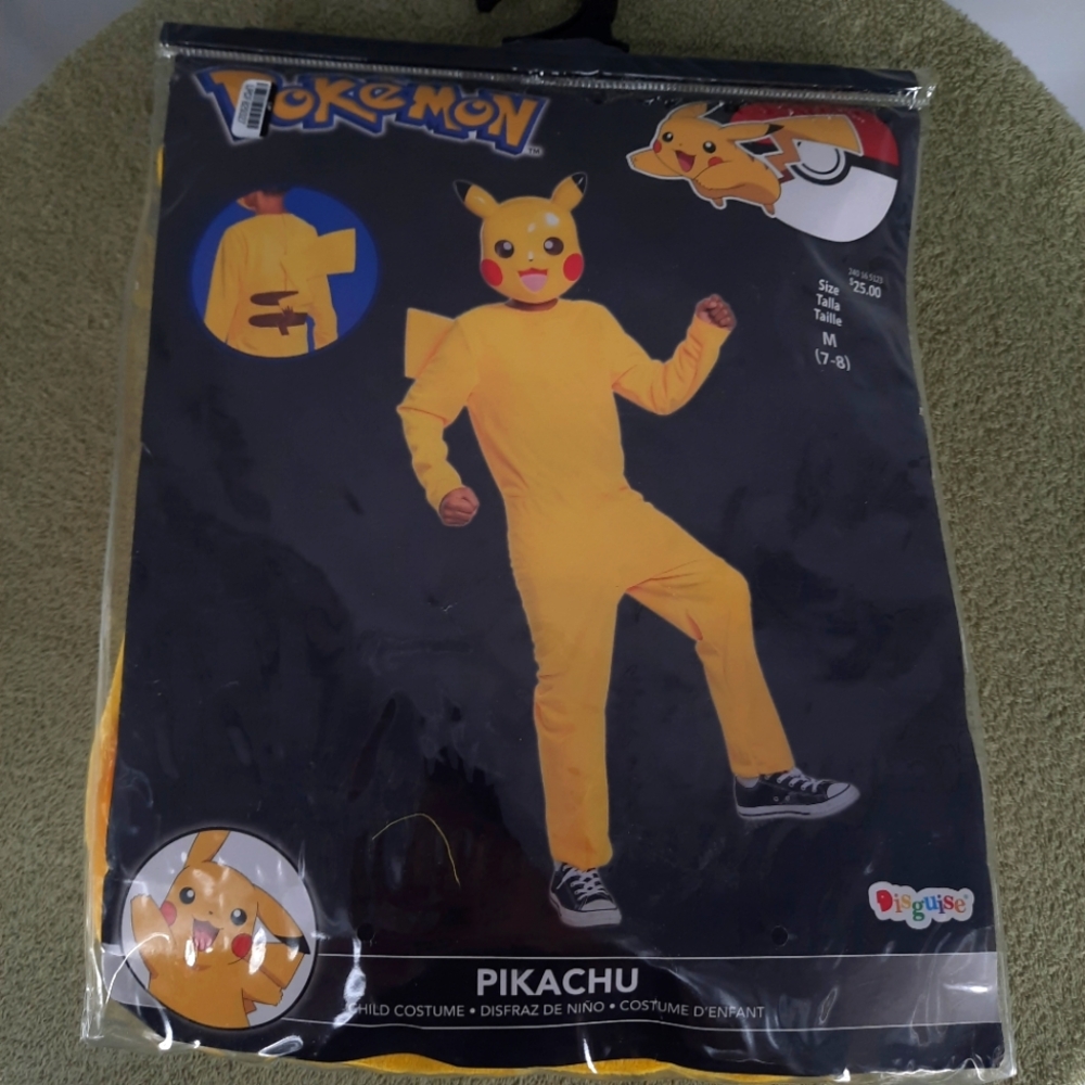 Pokemon Nintendo Video Game Halloween Costume Child M (7-8) Yellow